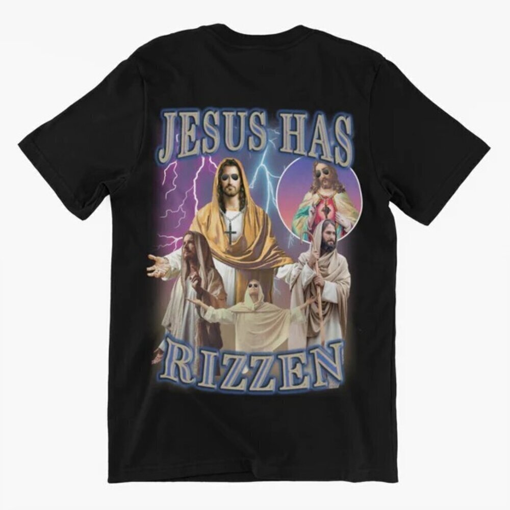 Jesus Has Rizzen Retro Faith Statement Collector Classic Religious Graphic